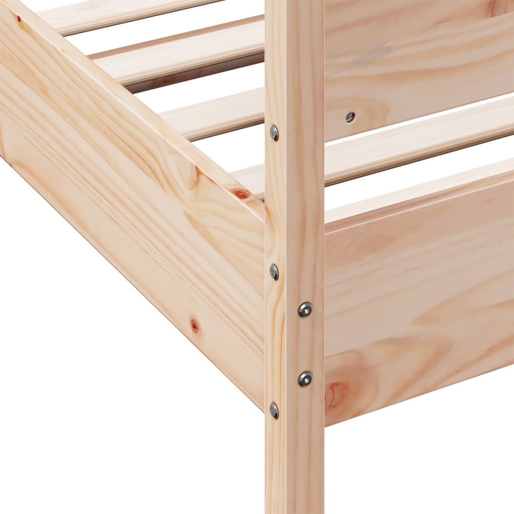 Bed frame without mattress 100x200 cm solid pine wood