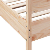 Bed frame without mattress 100x200 cm solid pine wood