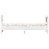 Bed frame without mattress white 90x200 cm solid pine wood