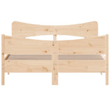 Cadre de lit sans matelas 135x190 cm bois de pin massif