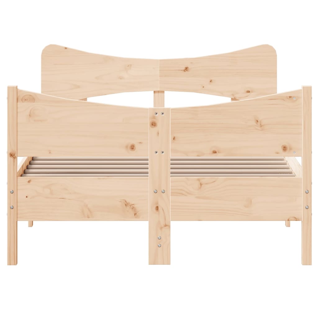 Cadre de lit sans matelas 120x190 cm bois de pin massif