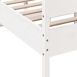 Cadre de lit sans matelas blanc 120x190 cm bois de pin massif