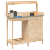 Table de rempotage avec armoire bois massif de sapin