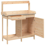 Table de rempotage avec armoire bois massif de sapin