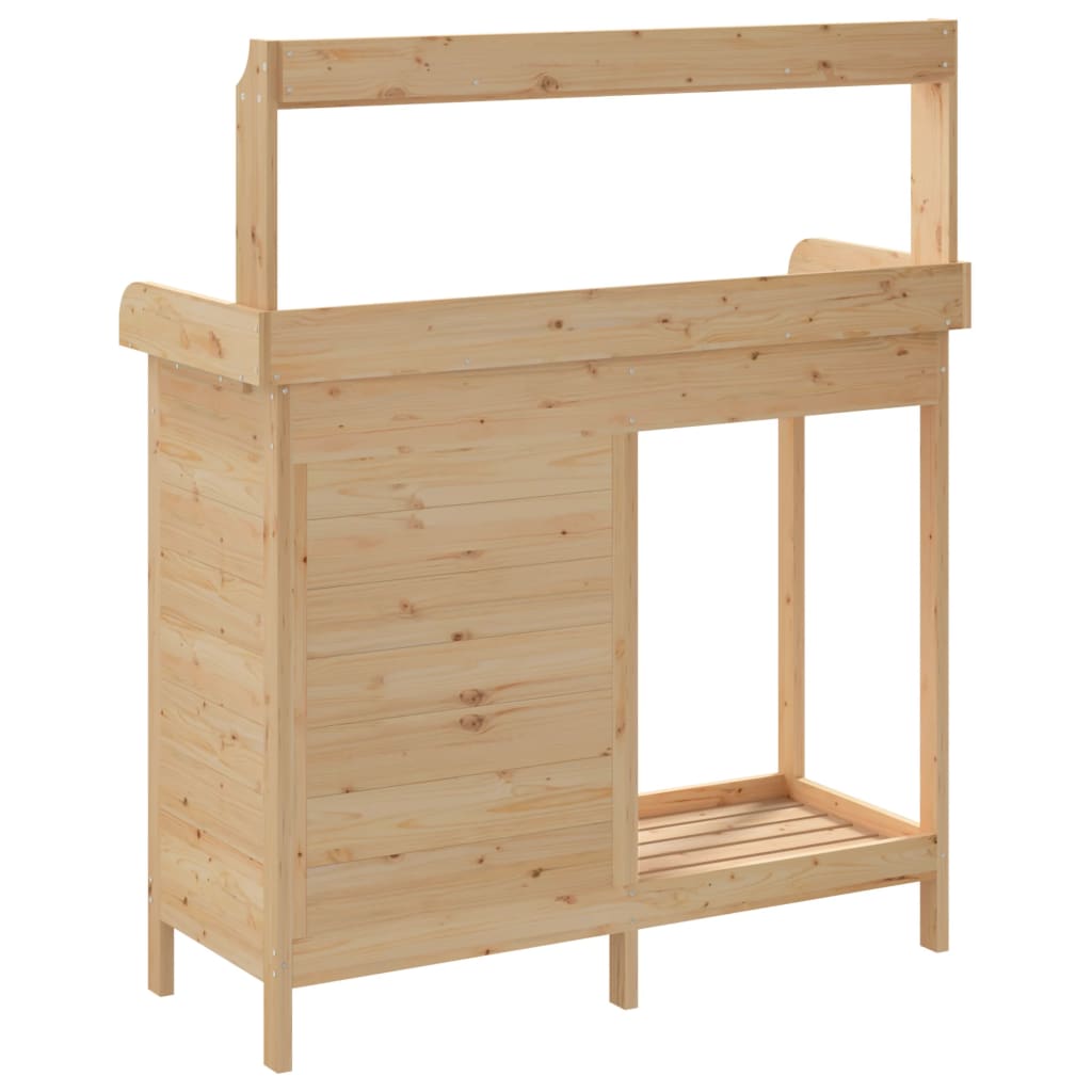 Table de rempotage avec armoire bois massif de sapin