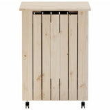 RANA laundry basket with wheels 45x45x64 cm solid pine wood