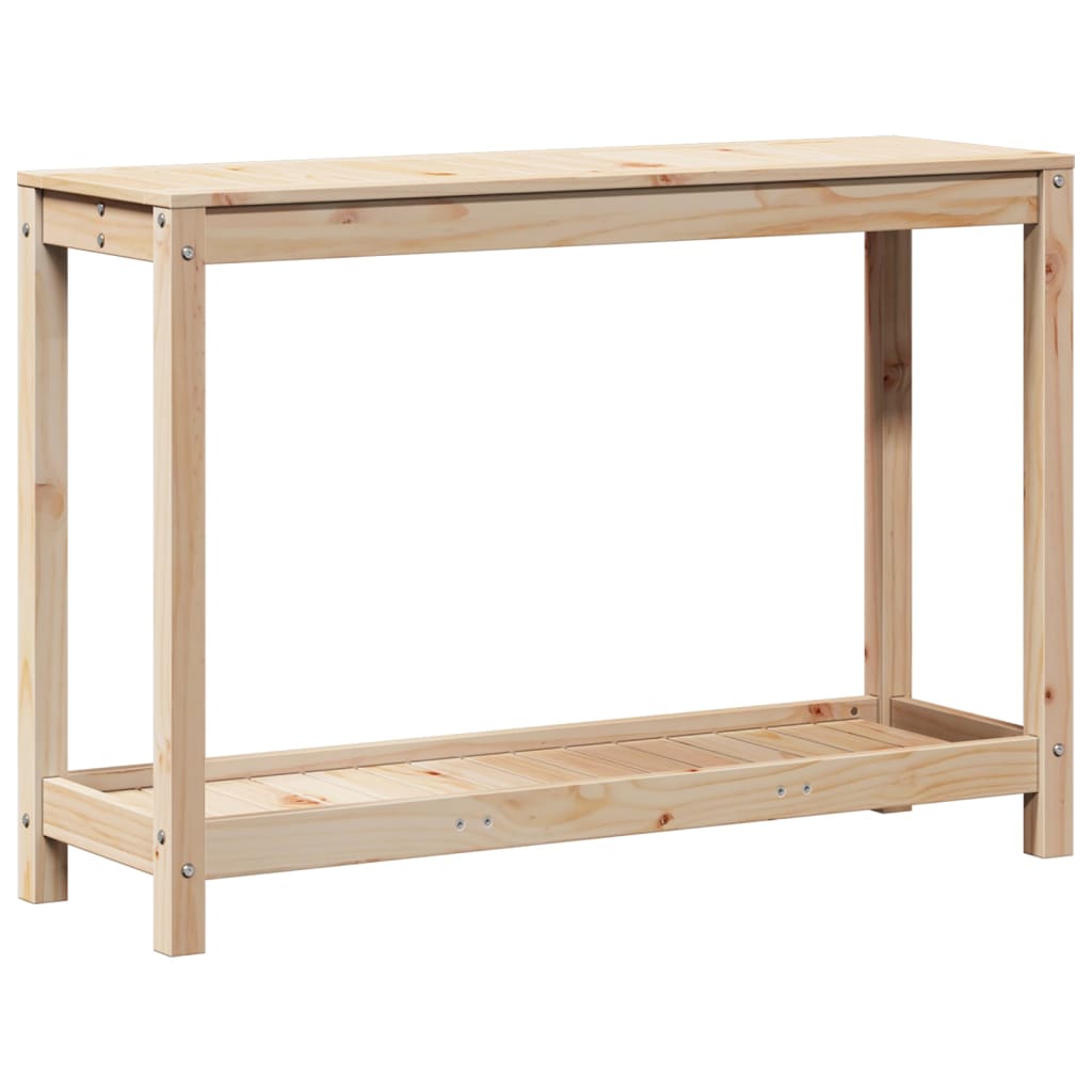 Table de rempotage avec étagère 108x35x75 cm bois massif de pin