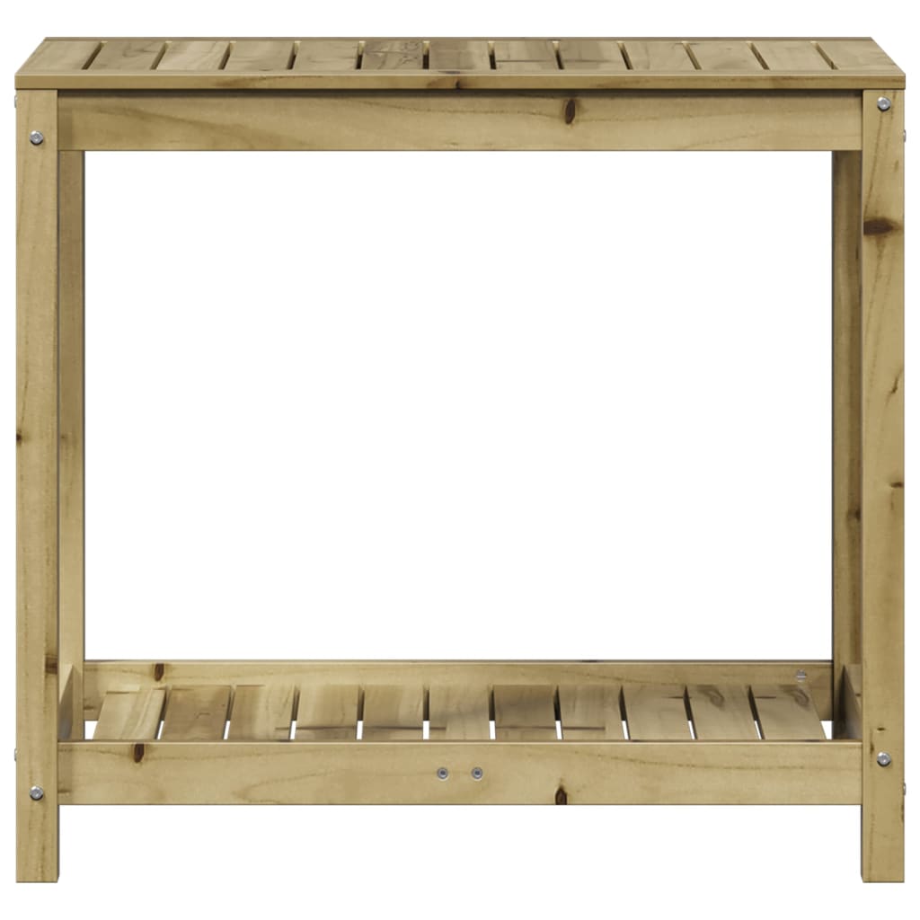 Table de rempotage avec étagère 82,5x50x75 cm bois pin imprégné