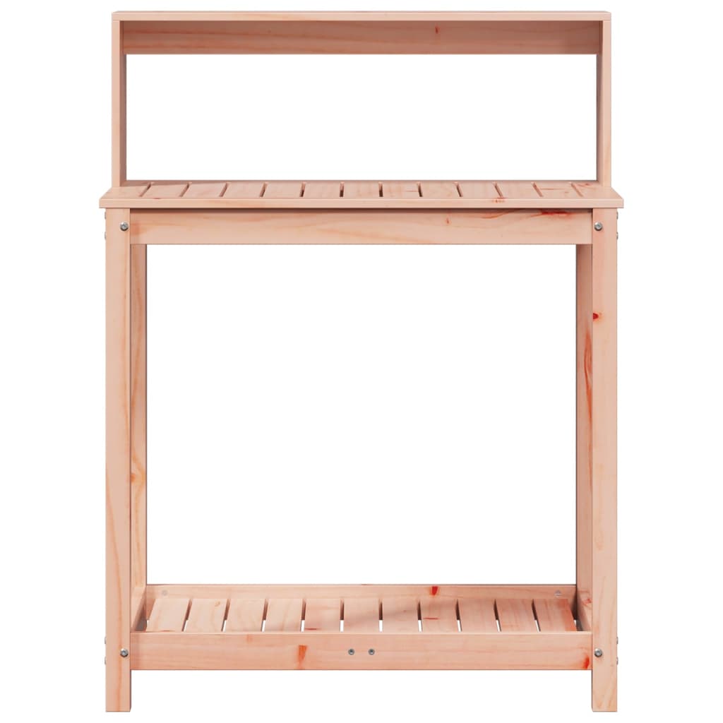 Table de rempotage avec étagères bois massif de douglas