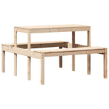 Picnic table 110x134x75 cm solid pine wood