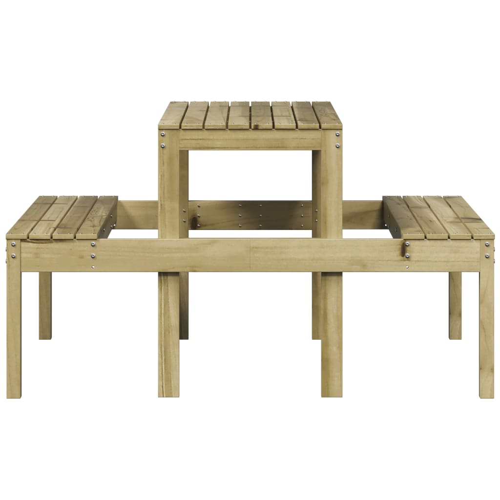 Table de pique-nique 110x134x75 cm bois de pin imprégné