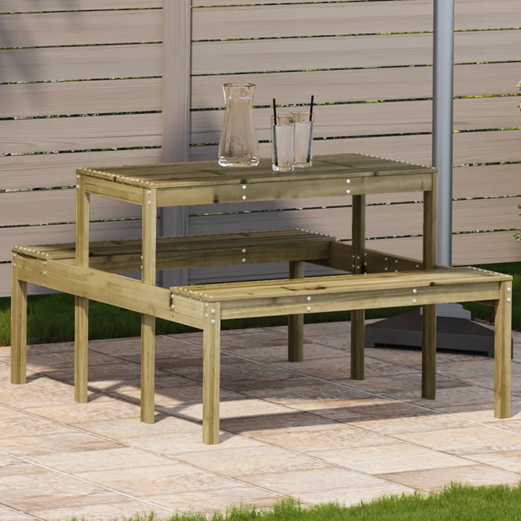 Table de pique-nique 110x134x75 cm bois de pin imprégné