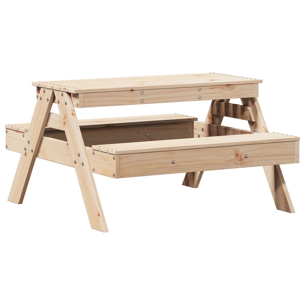 Table de pique-nique pour enfants 88x97x52cm bois massif de pin