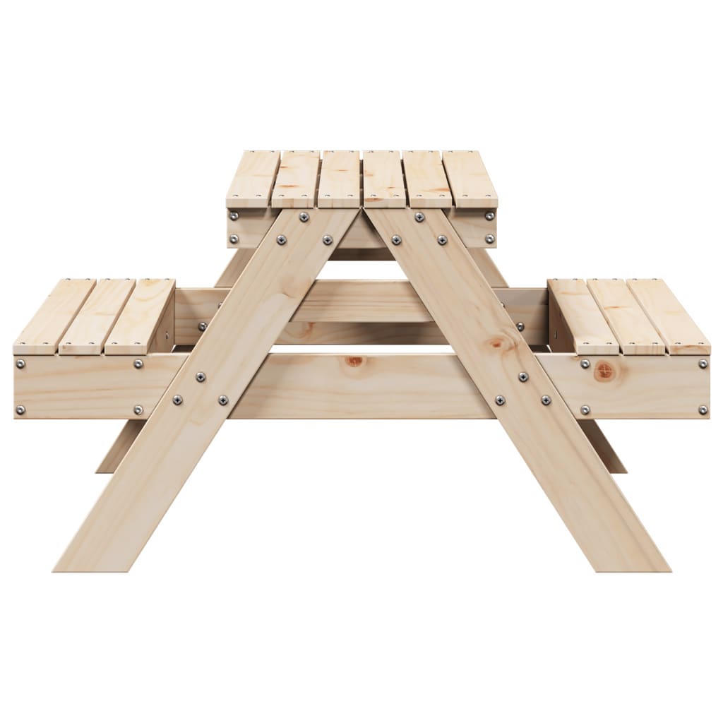 Table de pique-nique pour enfants 88x97x52cm bois massif de pin