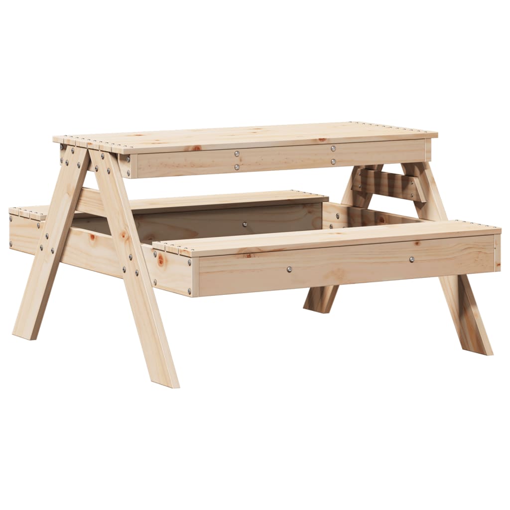 Table de pique-nique pour enfants 88x97x52cm bois massif de pin