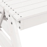 Children's picnic table white solid pine wood