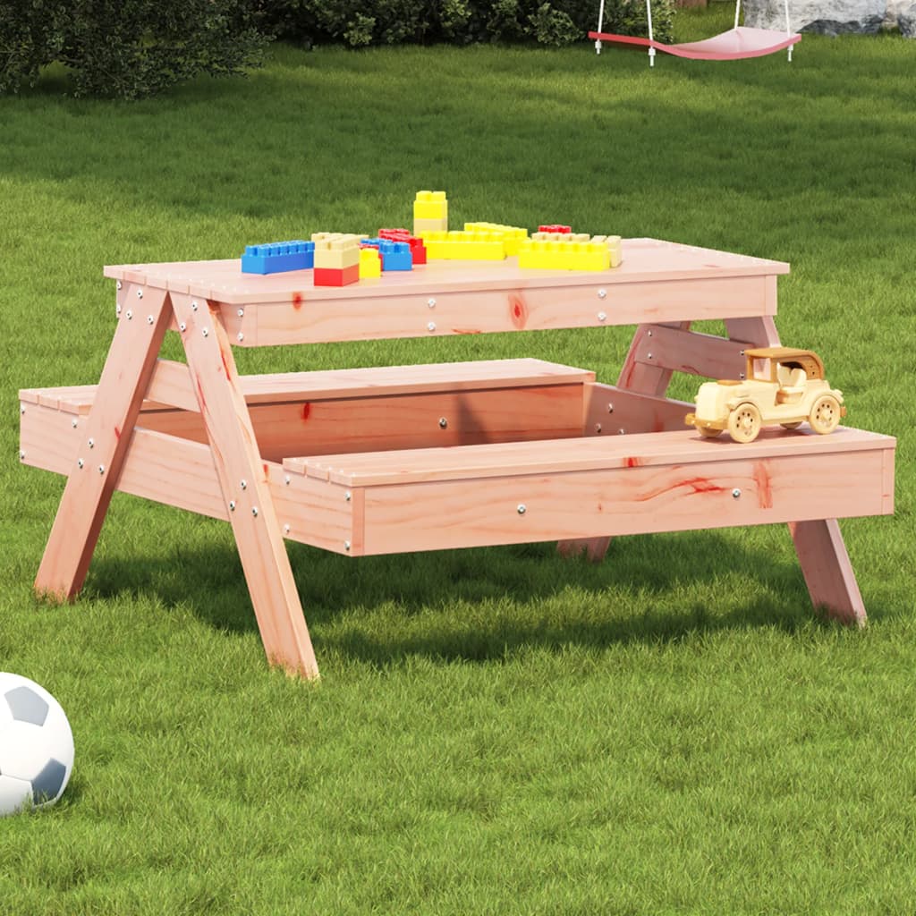 Children's picnic table made from solid Douglas fir wood