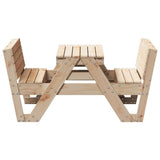 Table de pique-nique pour enfants 88x122x58 cm bois massif pin