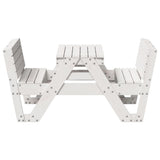 Children's picnic table white solid pine wood