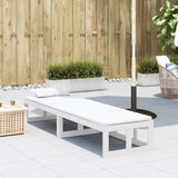 Canapé de jardin extensible blanc bois massif de pin