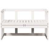 Canapé de jardin extensible blanc bois massif de pin