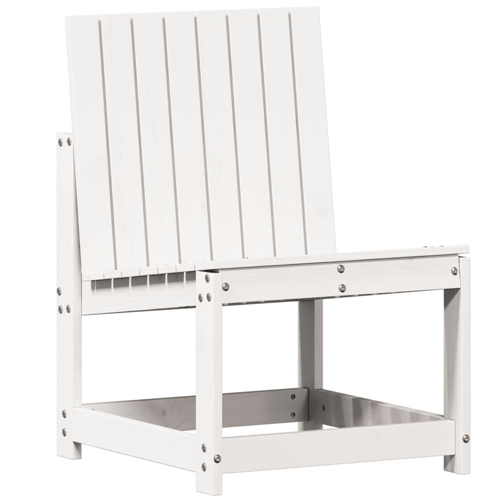 Chaise de jardin blanc 50,5x55x77 cm bois de pin massif