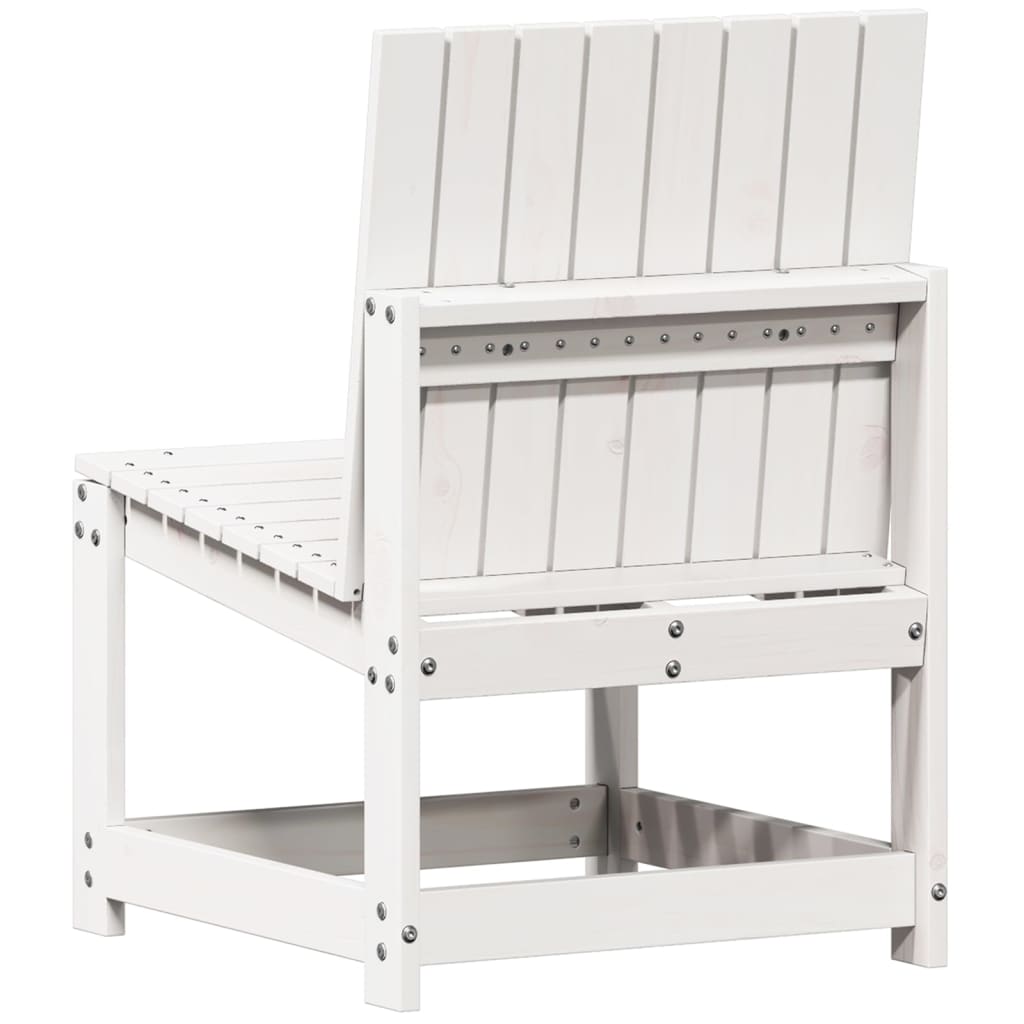 Chaise de jardin blanc 50,5x55x77 cm bois de pin massif