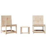 Salon de jardin 3 pcs bois massif de pin