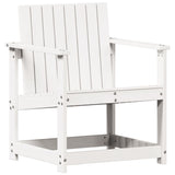 Salon de jardin 3 pcs blanc bois massif de pin