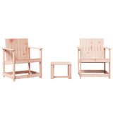 Salon de jardin 3 pcs bois massif douglas