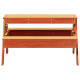 Table de pique-nique pour enfants cire marron bois massif pin