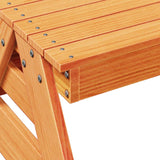 Table de pique-nique pour enfants cire marron bois massif pin