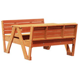 Table de pique-nique pour enfants cire marron bois massif pin