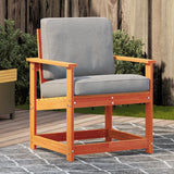 Brown wax garden chair 62x56x77 cm solid pine wood