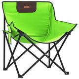 Chaise de camping avec poche pliable lot de 2 vert