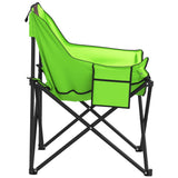 Chaise de camping avec poche pliable lot de 2 vert