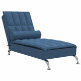 Massage lounge chair with blue fabric bolster