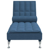 Massage lounge chair with blue fabric bolster