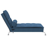 Massage lounge chair with blue fabric bolster