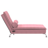 Massage lounge chair with pink velvet bolster