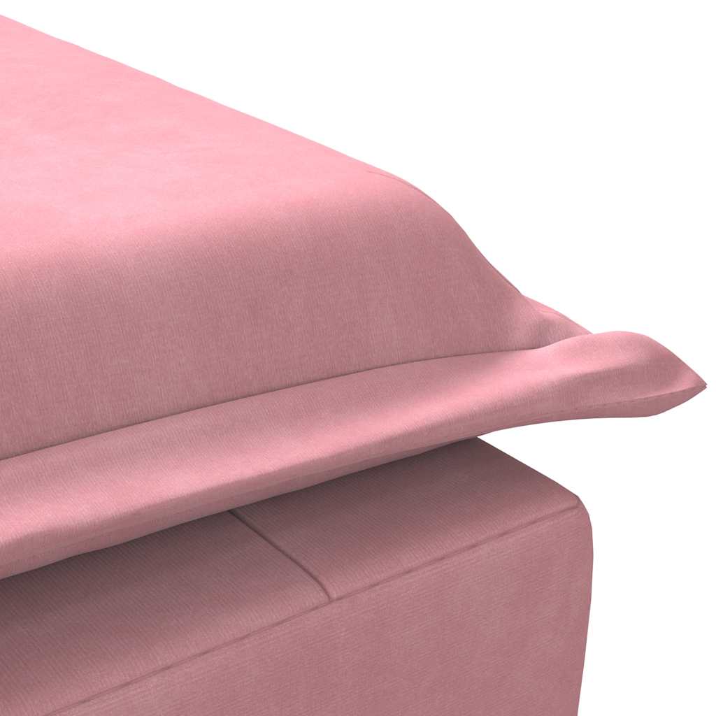 Chaise longue de massage avec traversin rose velours