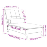 Cream Velvet Bolster Massage Lounger