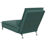 Massage lounge chair with dark green velvet bolster