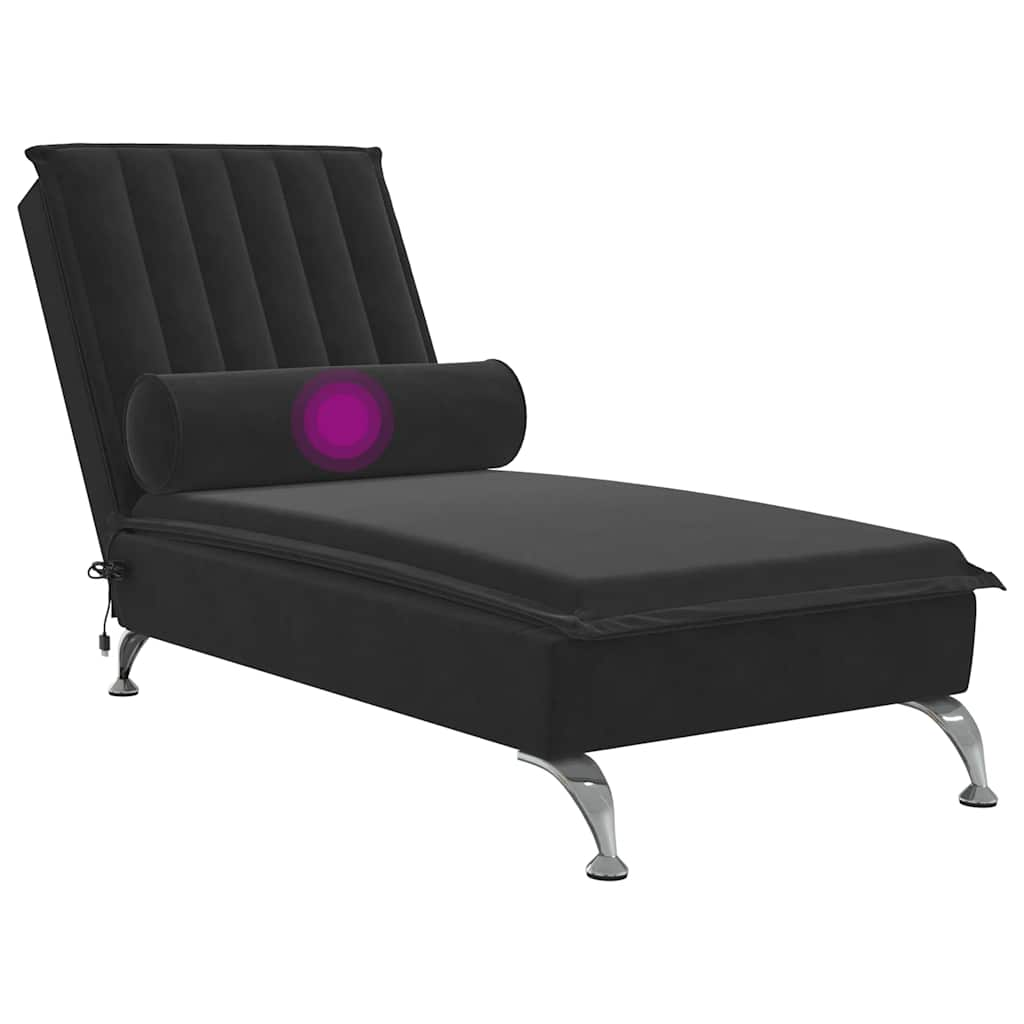 Massage lounge chair with black velvet bolster