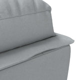 Chaise longue avec coussins gris clair tissu