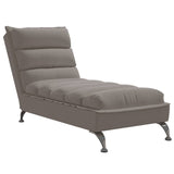 Chaiselongue mit taupefarbenen Stoffkissen