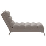 Chaise longue avec coussins taupe tissu