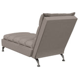 Chaiselongue mit taupefarbenen Stoffkissen