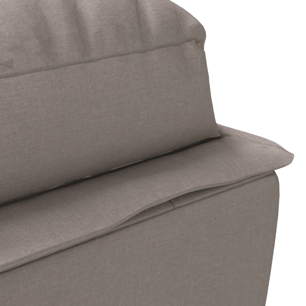 Chaise longue avec coussins taupe tissu