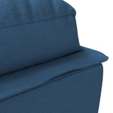 Chaise longue avec coussins bleu tissu